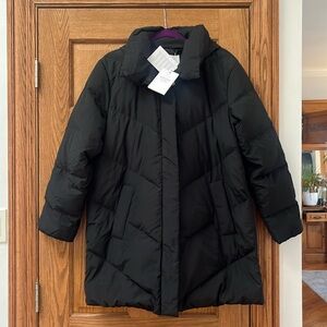 Seraphine Chevron Puffer Maternity Coat with Carrier Attachment